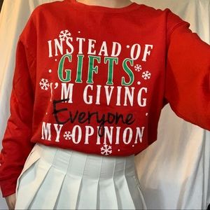 Christmas gifts red holiday crewneck sweatshirt